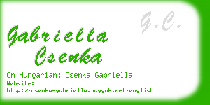 gabriella csenka business card